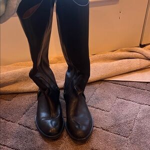Via Spiga Black Over the Knee Boots